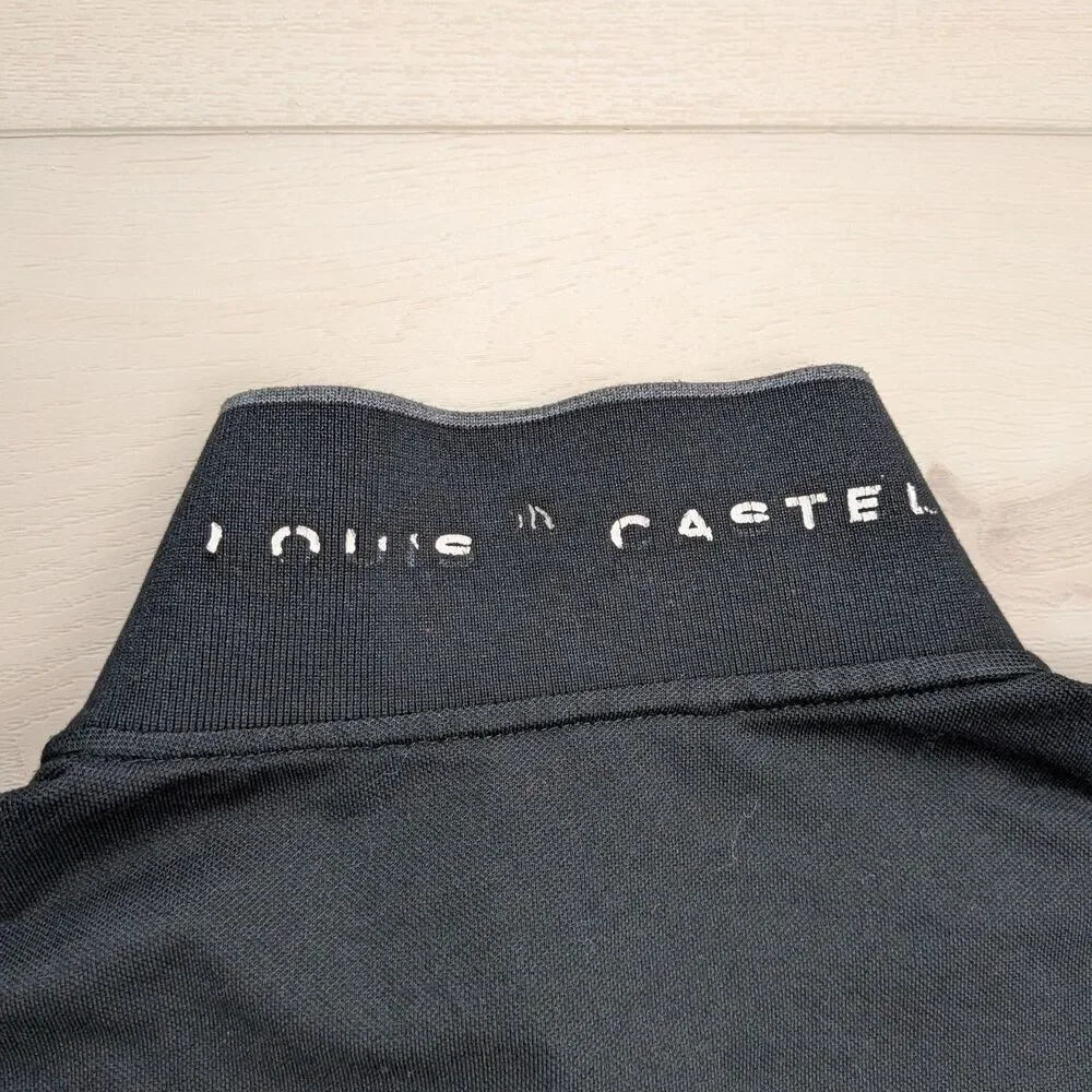 Louis Castel Polo Shirt Mens 110 Large Caddie Dog‎ Black Stretch Golf
